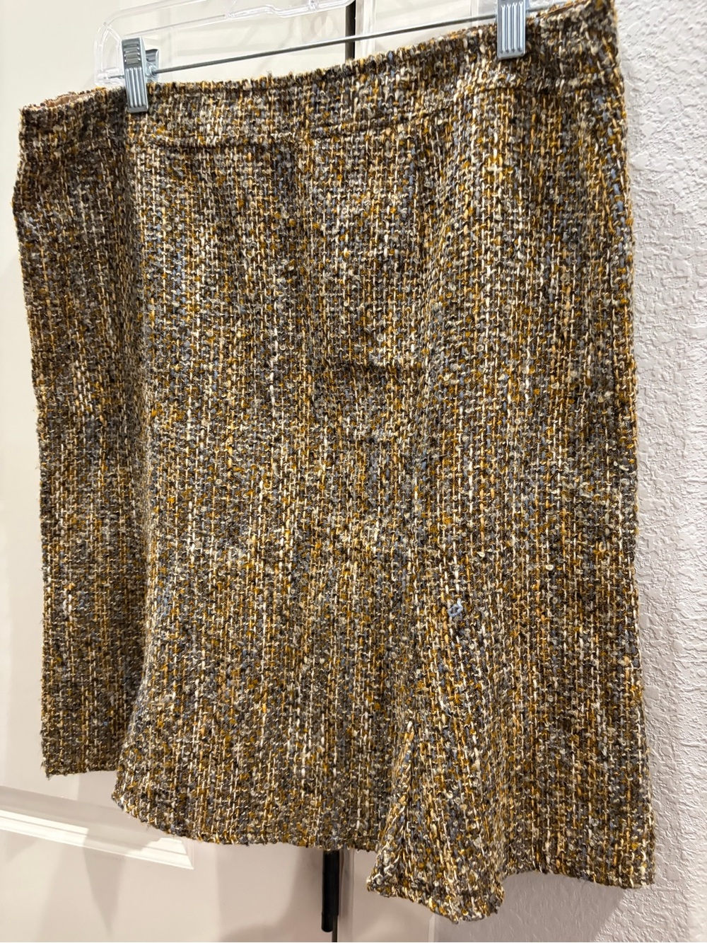 Vintage Arden B Ochre and Brown Tweed Boucle Skirt